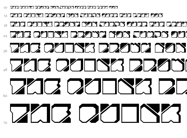 Zuber Future font waterfall